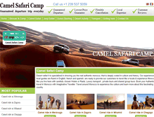 Tablet Screenshot of camelsafaricamp.com
